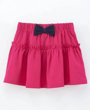 Load image into Gallery viewer, CrayonFlakes Soft and comfortable Solid Frilled Skirt - Magenta