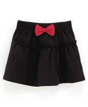Load image into Gallery viewer, CrayonFlakes Soft and comfortable Solid Frilled Skirt - Black