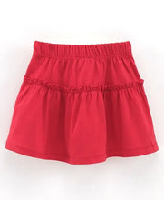 Load image into Gallery viewer, Solid Frilled Skirt - Red