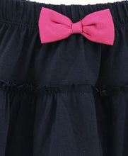 Load image into Gallery viewer, CrayonFlakes Soft and comfortable Solid Frilled Skirt - Navy