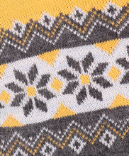 Load image into Gallery viewer, Jacquard Fine Knit Full Sleeves Pullover Sweater - Grey