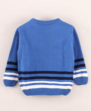 Load image into Gallery viewer, Ship Fine Knit Full Sleeves Pullover Sweater - Blue