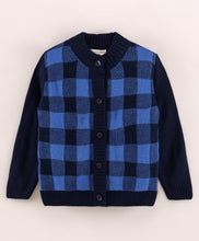 Load image into Gallery viewer, Ship Fine Knit Full Sleeves Pullover Front Open Sweater - Blue