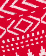 Load image into Gallery viewer, Jacquard Fine Knit Full Sleeves Pullover Sweater - Red