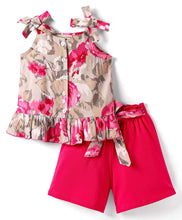 Load image into Gallery viewer, Floral Printed Frilled Top Short Set
