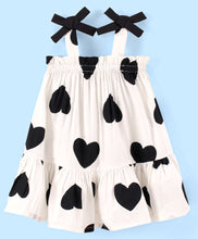Load image into Gallery viewer, Hearts Printed Straped Bow Dress