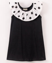 Load image into Gallery viewer, Neck Frilled Polka Solid Dress