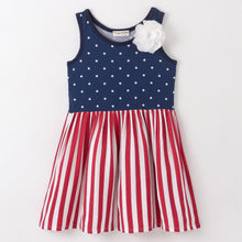 Load image into Gallery viewer, Polka and Striped Printed Sleeveless Dress