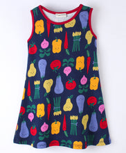 Load image into Gallery viewer, Vegetables Printed Sleeveless Dress