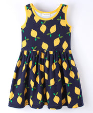 Load image into Gallery viewer, Lemons Printed Sleeveless Dress