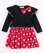 Load image into Gallery viewer, Frilled Polka Full Sleeves Dress