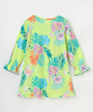 Load image into Gallery viewer, Floral Printed Frilled Full Sleeves Dress