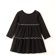 Load image into Gallery viewer, Solid Double Frilled Full Sleeves Dress