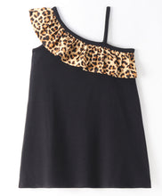 Load image into Gallery viewer, Animal Print Single Strap Frilled Straight Dress
