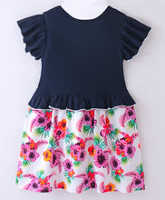 Load image into Gallery viewer, Floral Printed Color Block Frilled Dress