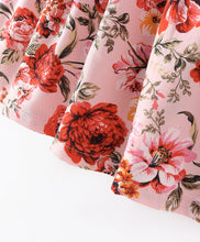 Load image into Gallery viewer, Floral Printed Color Block Frilled Dress