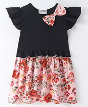 Load image into Gallery viewer, Floral Printed Color Block Frilled Dress
