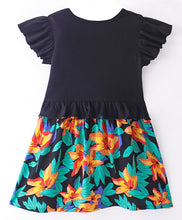 Load image into Gallery viewer, Floral Printed Color Block Frilled Dress