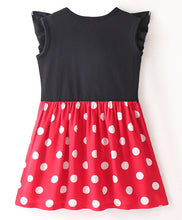 Load image into Gallery viewer, Polka Printed Color Block Frilled Dress
