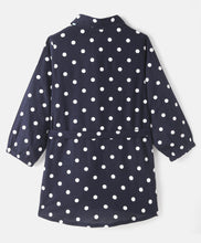 Load image into Gallery viewer, Polka Dots Printed Full Sleeves Shirt Dress