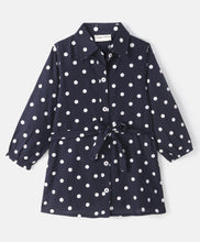 Load image into Gallery viewer, Polka Dots Printed Full Sleeves Shirt Dress