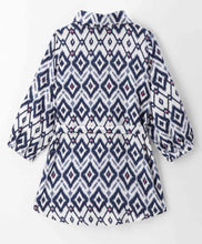 Load image into Gallery viewer, Ikat Printed Full Sleeves Shirt Dress
