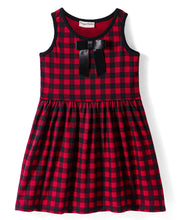 Load image into Gallery viewer, Checkered Printed Sleeveless Cotton Dress
