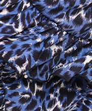 Load image into Gallery viewer, Animal Print Frilled Cotton Wrap Style Dress