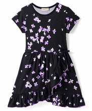 Load image into Gallery viewer, Floral Printed Frilled Wrap Style Dress