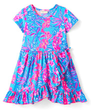 Load image into Gallery viewer, Floral Printed Frilled Cotton Wrap Style Dress