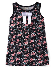 Load image into Gallery viewer, Floral Printed Sleeveless Bow Applique Dress
