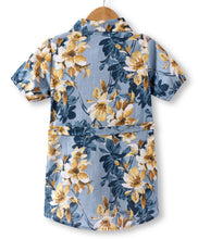 Load image into Gallery viewer, Floral Printed Belted Shirt Style Dress
