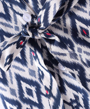 Load image into Gallery viewer, Ikat Printed Belted Shirt Style Dress