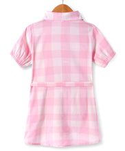 Load image into Gallery viewer, Checkered Belted Shirt Style Dress
