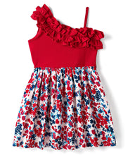 Load image into Gallery viewer, Floral Printed Single Shoulder Frilled Dress