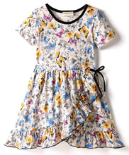 Load image into Gallery viewer, Butterfly Printed Frilled Wrap Style Dress
