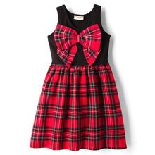 Load image into Gallery viewer, Solid with Checkered Sleeveless Cotton Dress