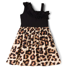 Load image into Gallery viewer, Leopard Print Frilled Sleeveless Cotton Dress