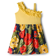 Load image into Gallery viewer, Floral Printed Straped Frilled Cotton Dress