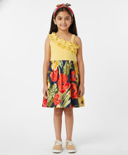 Load image into Gallery viewer, Floral Printed Straped Frilled Cotton Dress