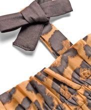Load image into Gallery viewer, Cotton Animal Print with Bow Applique Straped Tiered Dress