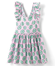 Load image into Gallery viewer, Cotton Blend Knit Kiwi Printed Frilled Dress