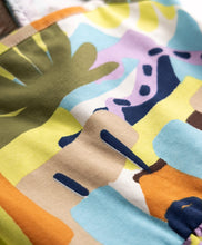 Load image into Gallery viewer, Cotton Blend Knit Abstract Printed Frilled Dress