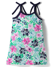 Load image into Gallery viewer, Floral Printed Cotton Open Strap Straight Dress