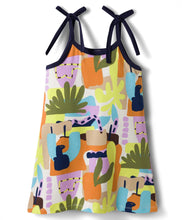 Load image into Gallery viewer, Abstract Printed Cotton Open Strap Straight Dress