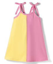 Load image into Gallery viewer, Color Block Cotton Open Strap Straight Dress