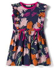 Load image into Gallery viewer, Cotton Floral Printed Frilled Dress with Bow Applique