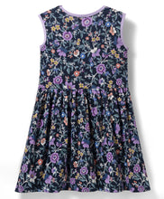 Load image into Gallery viewer, Cotton Floral Printed Frilled Dress with Bow Applique