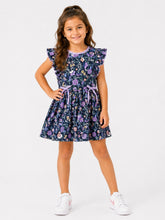 Load image into Gallery viewer, Cotton Floral Printed Frilled Dress with Bow Applique