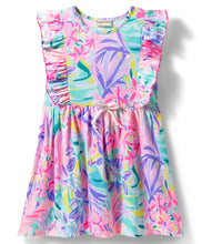 Load image into Gallery viewer, Cotton Floral Printed Frilled Dress with Bow Applique
